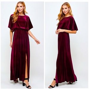 Penna&Pine Deep Red Maxi Dress